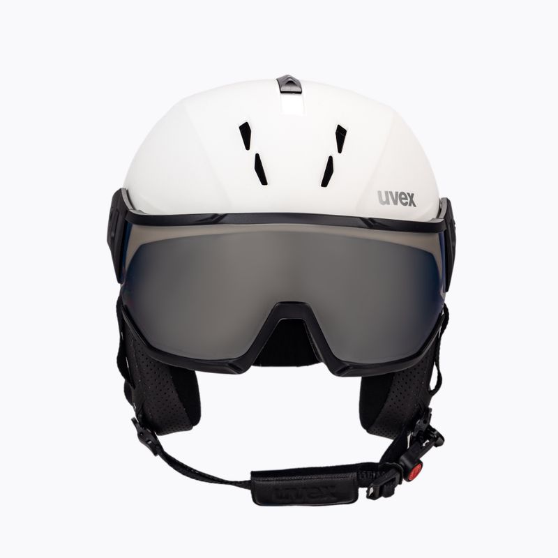 Kask narciarski UVEX Instinct Visor white/black matt/mirror silver/smoke 2