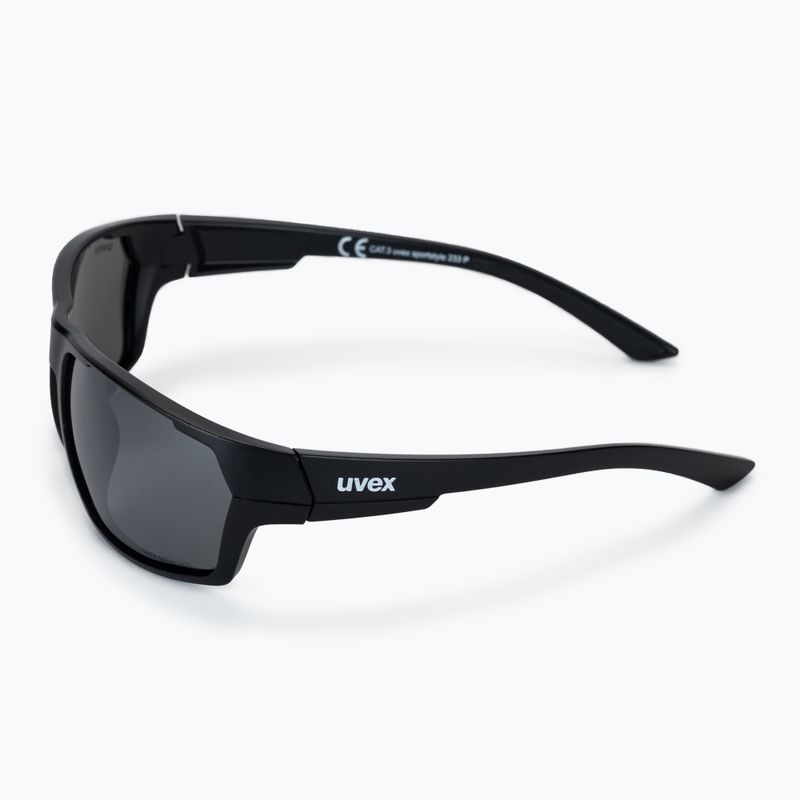 Okulary przeciwsłoneczne UVEX Sportstyle 233 P black matt/polavision litemirror silver 4