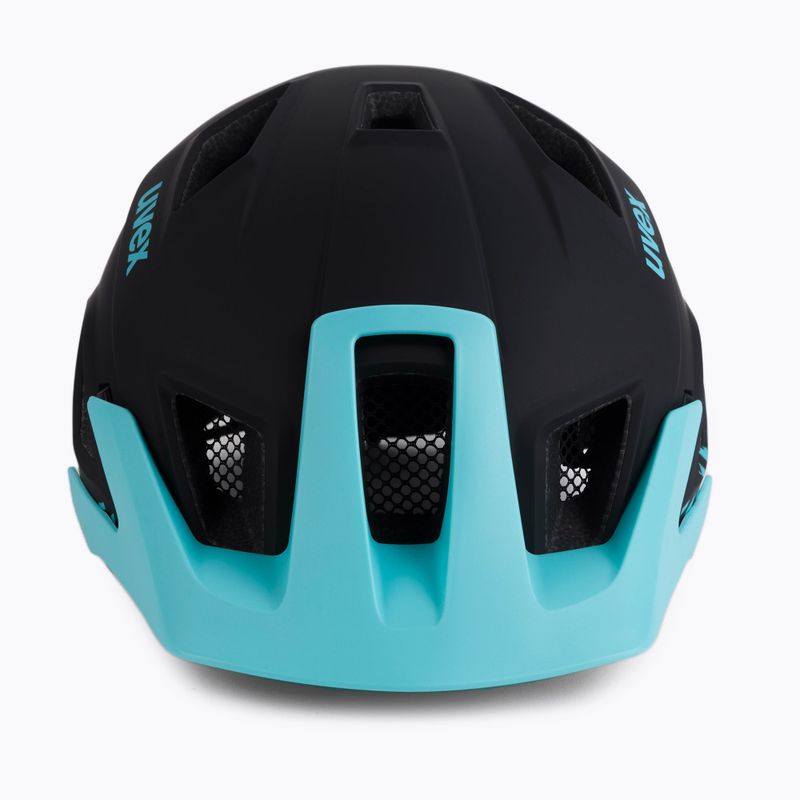 Kask rowerowy UVEX Access black aqua/lime mat 2