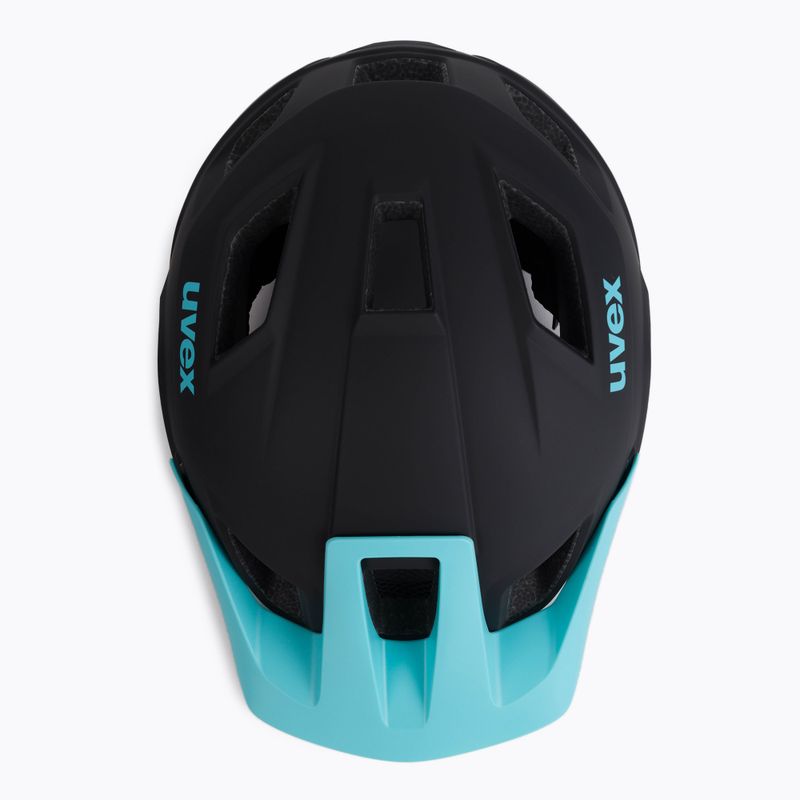 Kask rowerowy UVEX Access black aqua/lime mat 6