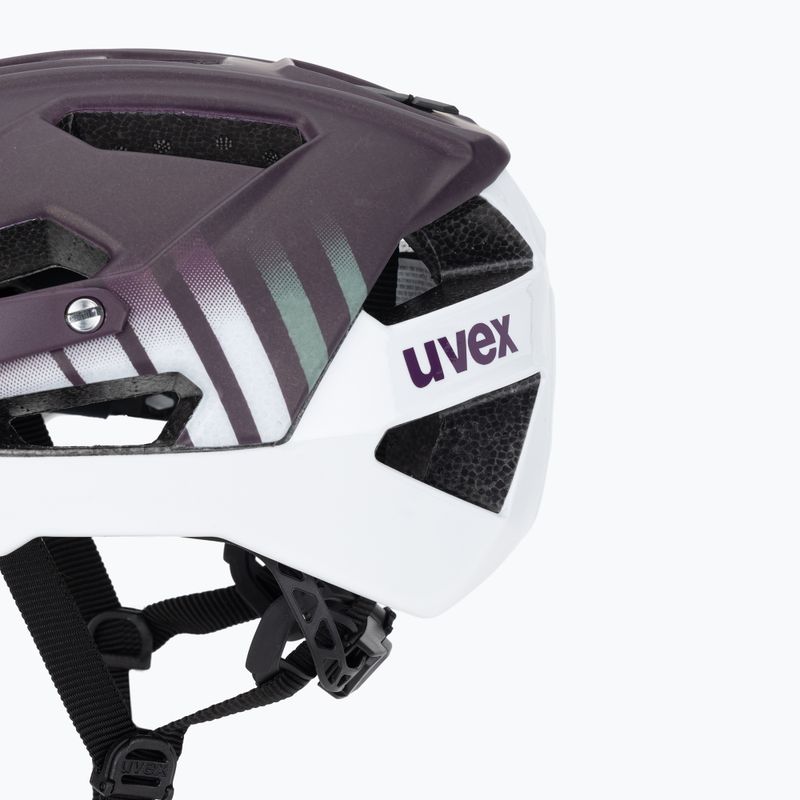 Kask rowerowy UVEX Quatro CC plum/white matt 7