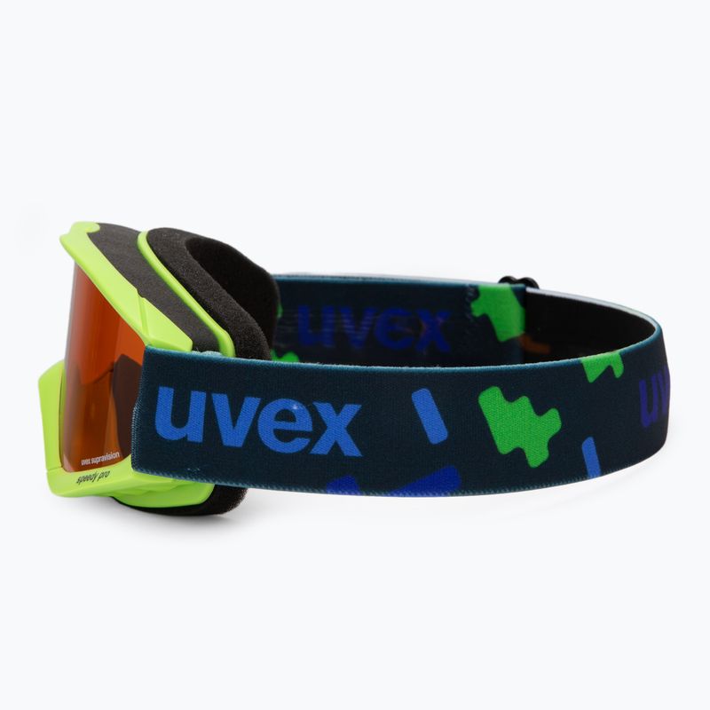 Gogle narciarskie dziecięce UVEX Speedy Pro Jr light green/lasergold clear 4