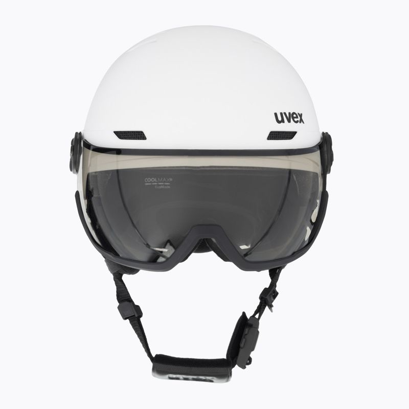 Kask narciarski UVEX Wanted Visor V white matt/variomatc smoke 2
