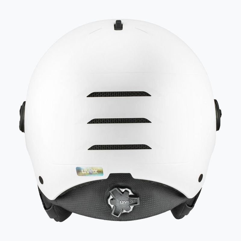 Kask narciarski UVEX Wanted Visor V white matt/variomatc smoke 8