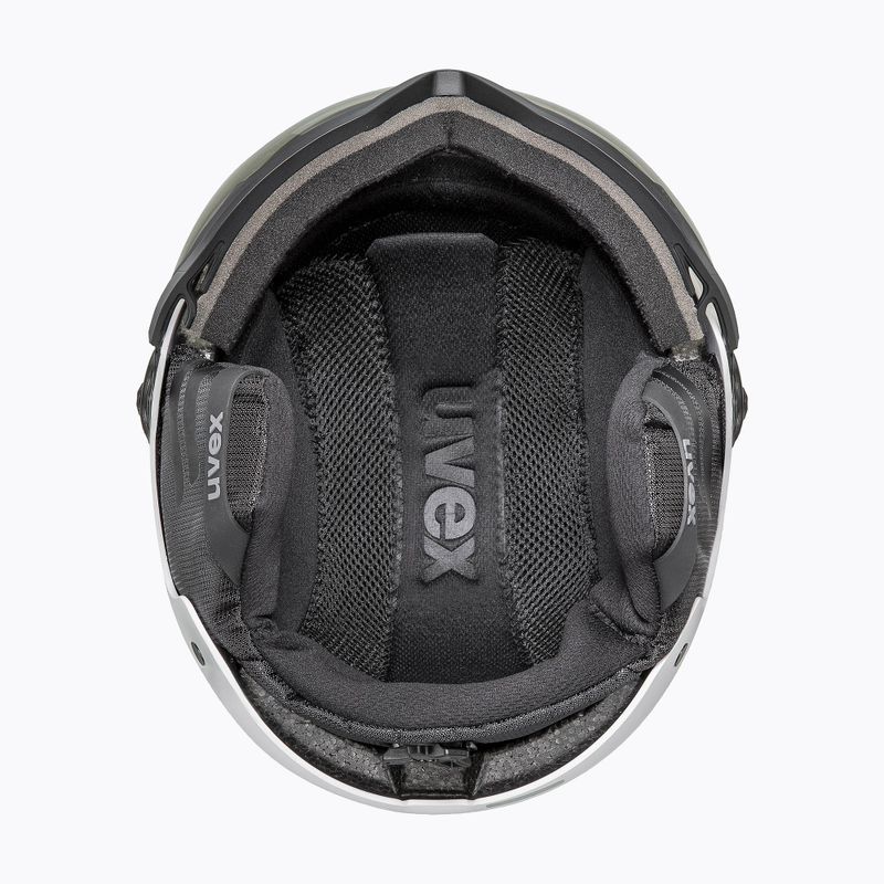 Kask narciarski UVEX Wanted Visor V white matt/variomatc smoke 10