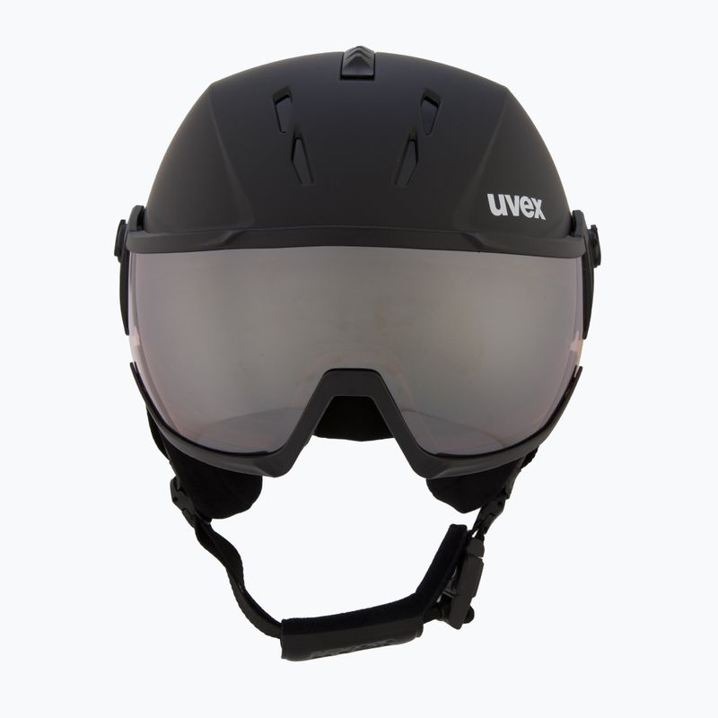 Kask narciarski UVEX Instinct Visor PRO V black matt/silver/silver 2