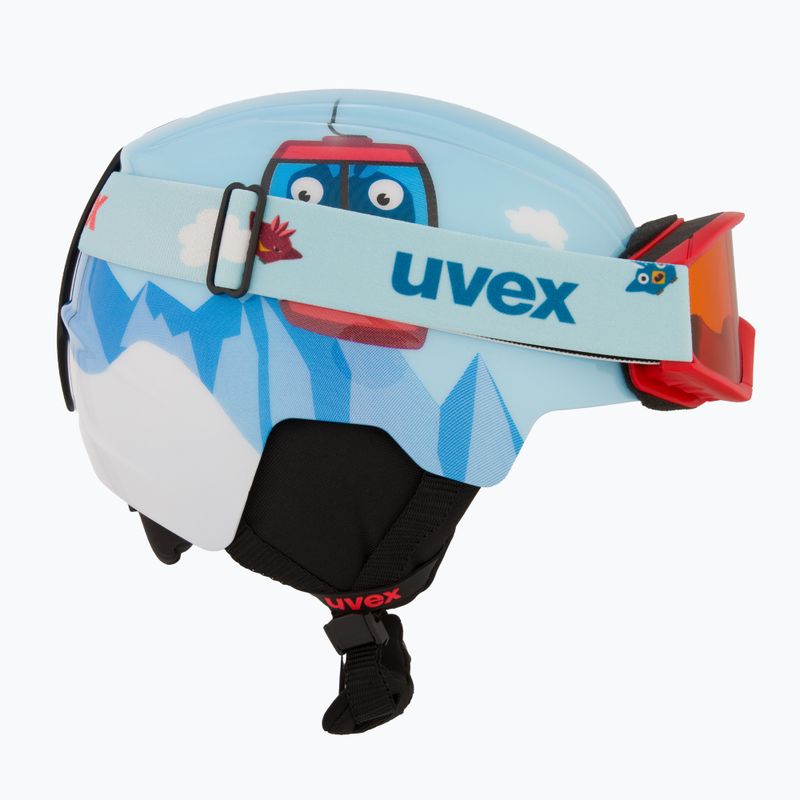 Kask narciarski dziecięcy UVEX Viti Set + gogle Speedy Pro light blue birdy/lasergold lite 6