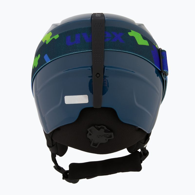 Kask narciarski dziecięcy UVEX Viti Set + gogle Speedy Pro blue puzzle/lasergold lite 3