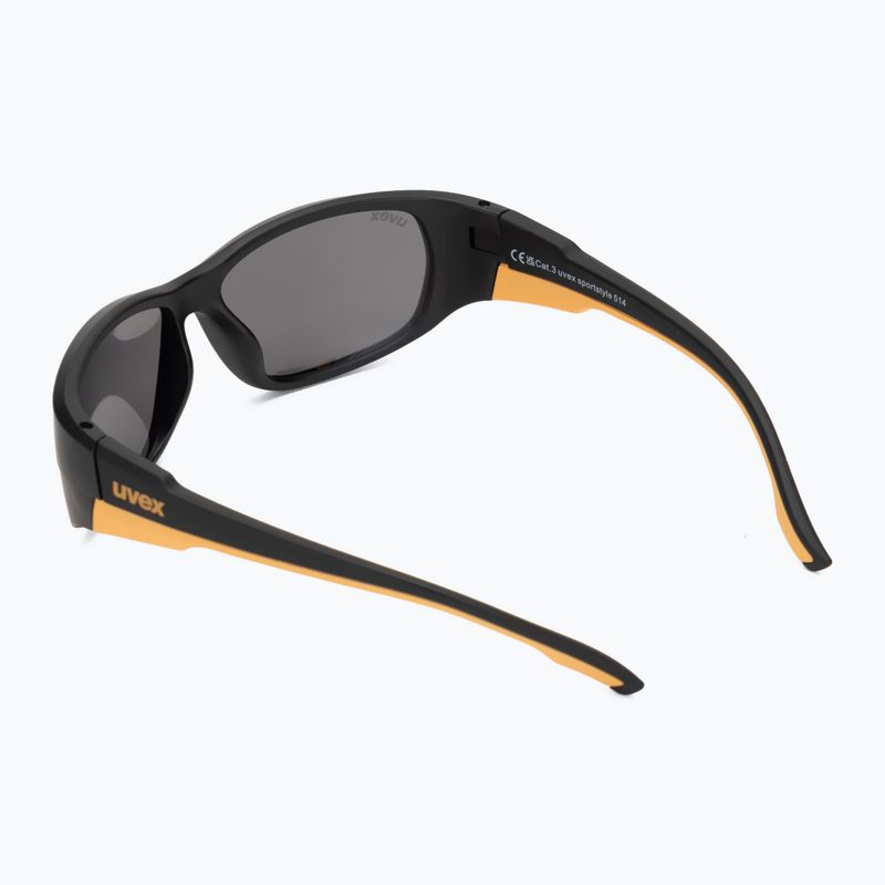 Okulary przeciwsłoneczne dziecięce UVEX Sportstyle 514 black matt/mirror silver 2