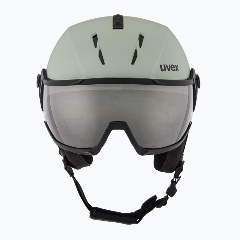 Kask narciarski UVEX Instinct Visor oxid green matt/mirror silver/smoke 2