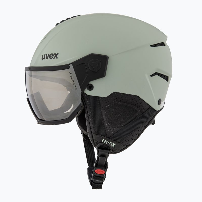 Kask narciarski UVEX Instinct Visor oxid green matt/mirror silver/smoke 3