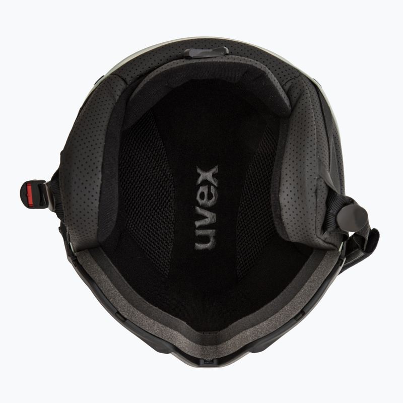 Kask narciarski UVEX Instinct Visor oxid green matt/mirror silver/smoke 5