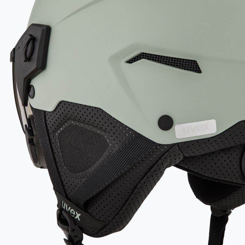 Kask narciarski UVEX Instinct Visor oxid green matt/mirror silver/smoke 7