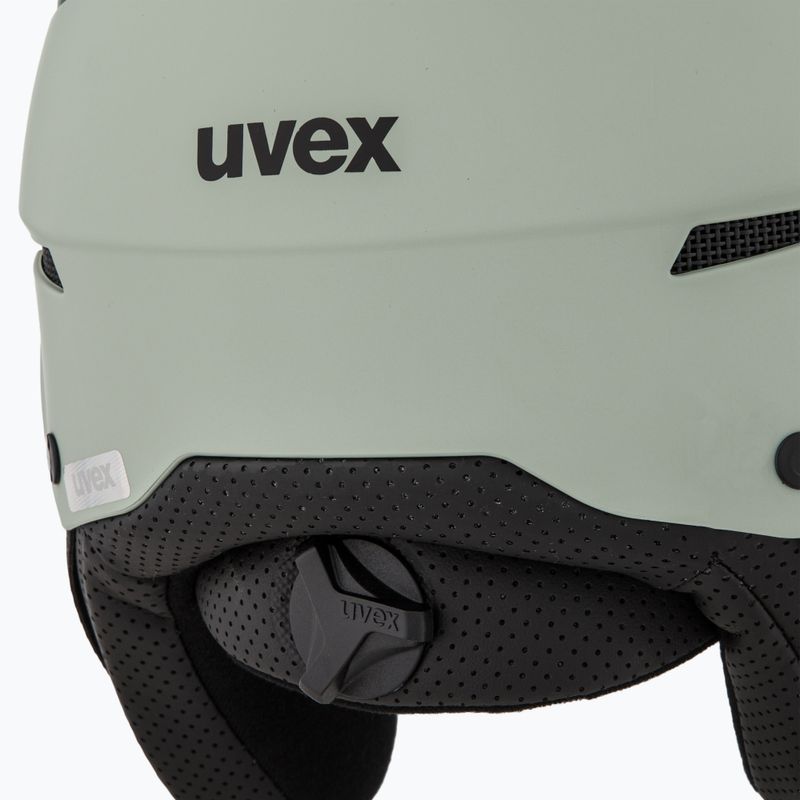 Kask narciarski UVEX Instinct Visor oxid green matt/mirror silver/smoke 8
