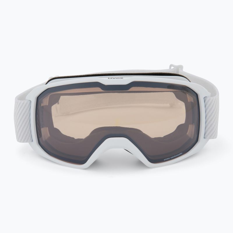 Gogle narciarskie UVEX Xcitd V white matt/mirror silver clear 2