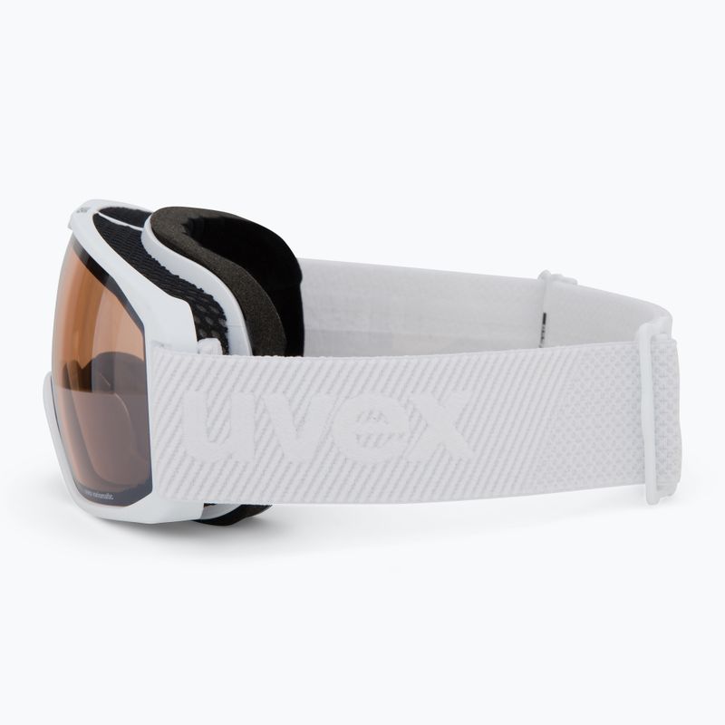 Gogle narciarskie UVEX Xcitd V white matt/mirror silver clear 4