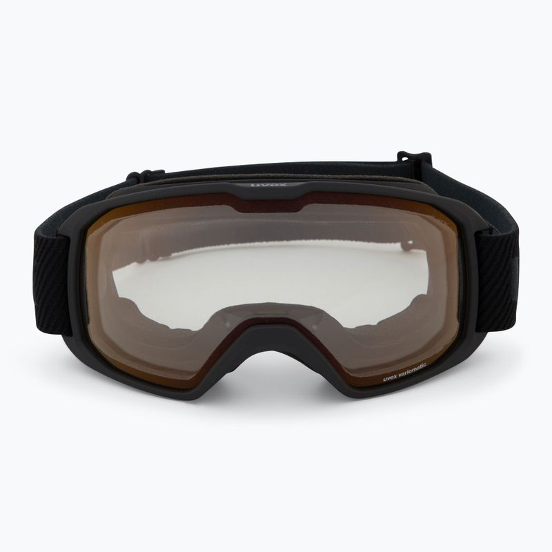 Gogle narciarskie UVEX Xcitd V black matt/mirror red clear 2