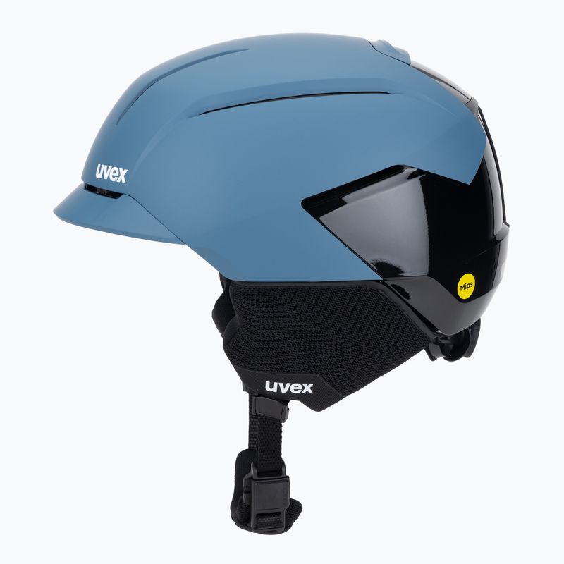 Kask narciarski UVEX Levitate MIPS stone blue/black matt 3