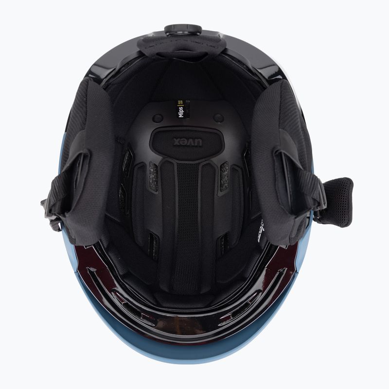Kask narciarski UVEX Levitate MIPS stone blue/black matt 5