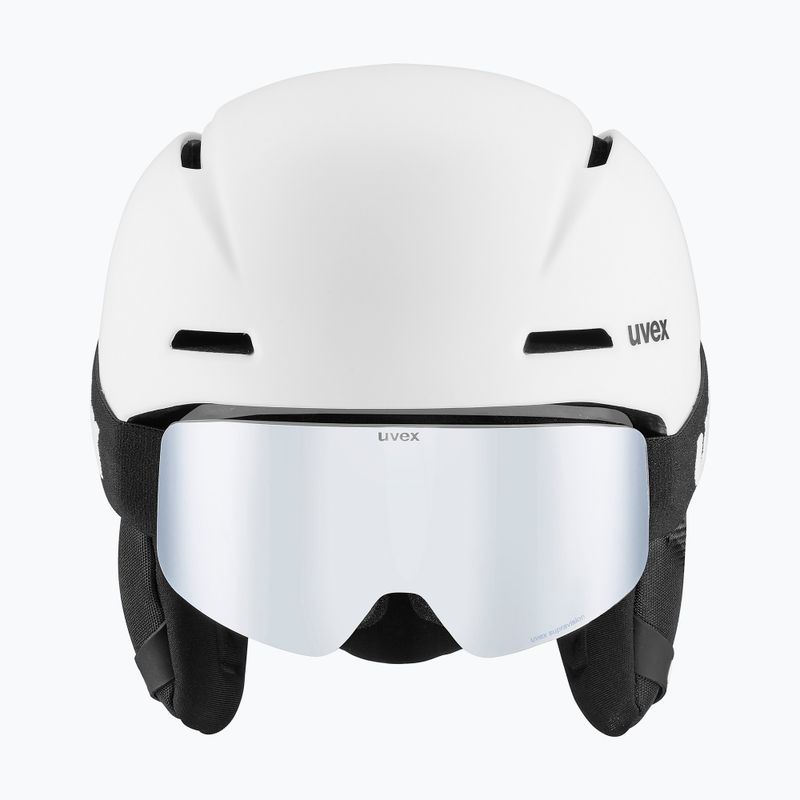 Kask narciarski dziecięcy UVEX Viti Set + gogle Speedy Pro white matt/mirror silver/green/clear 11