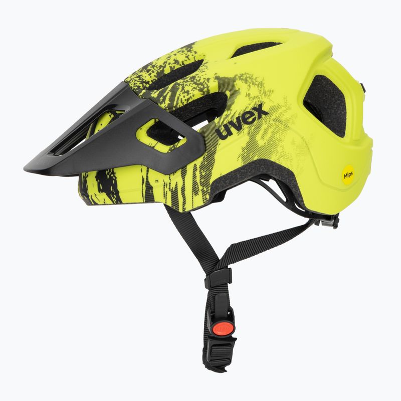 Kask rowerowy dziecięcy UVEX React MIPS Jr lime/black 3