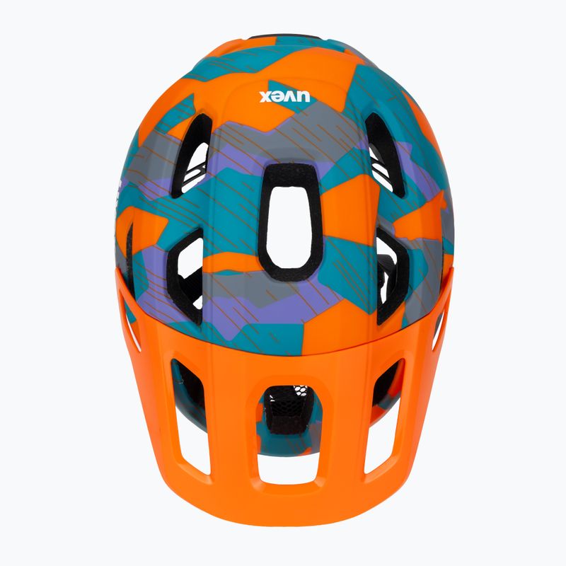 Kask rowerowy dziecięcy UVEX React Jr papaya camo matt 6