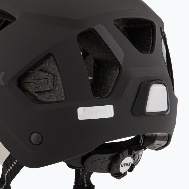Kask rowerowy UVEX Stride Visor black matt/litemirror silver 7