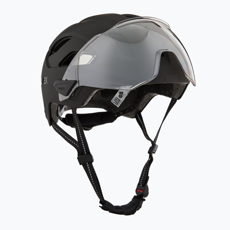 Kask rowerowy UVEX Stride Visor black matt/litemirror silver 9