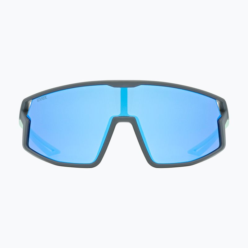 Okulary przeciwsłoneczne dziecięce UVEX Skyryse Jr grey/green matt/mirror blue 2