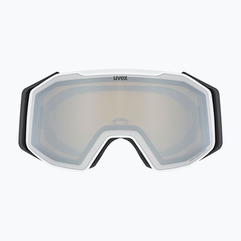 Gogle narciarskie UVEX Gravity FM white matt/mirror silver/green/clear 6