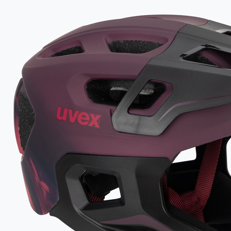 Kask rowerowy dziecięcy UVEX React Fullface Jr cranberry matt 7