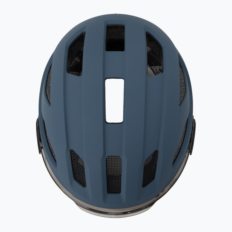 Kask rowerowy UVEX Stride Visor stone blue matt/lite mirror silver 6