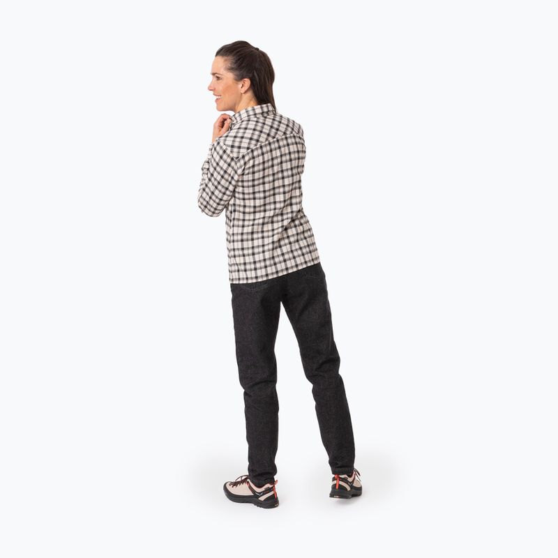Koszula damska Salewa Fanes Flannel 5PL oatmeal/black out 3