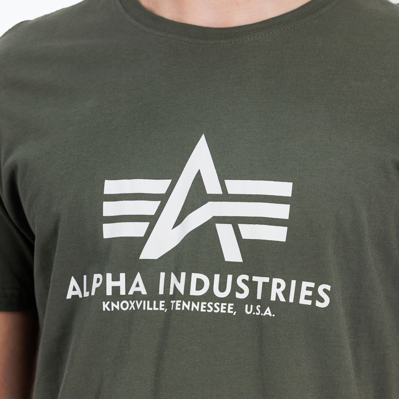 Koszulka męska Alpha Industries Basic dark olive 6