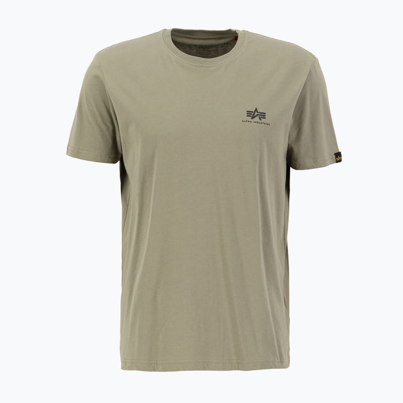 Koszulka męska Alpha Industries Basic Small Logo olive 4