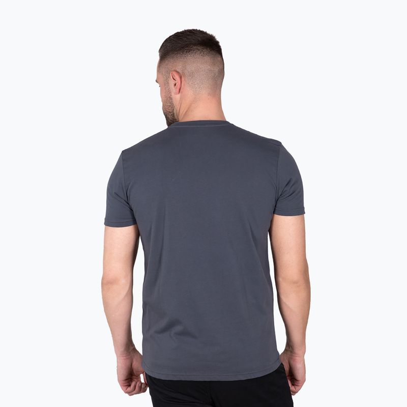 Koszulka męska Alpha Industries Basic Small Logo greyblack 3