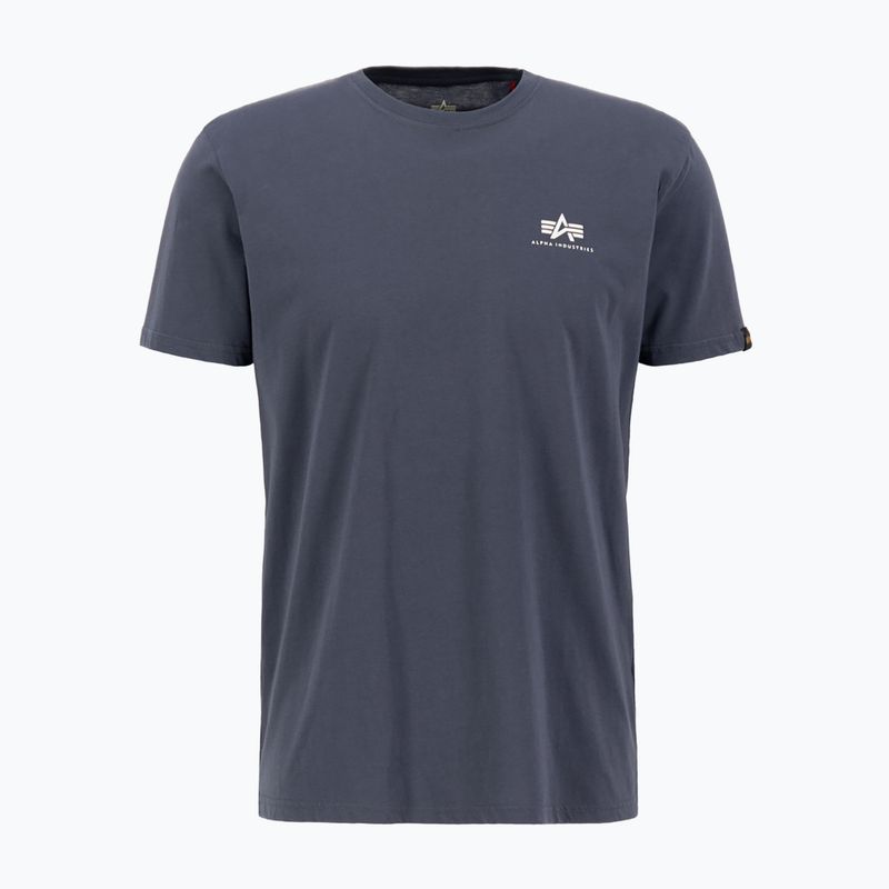 Koszulka męska Alpha Industries Basic Small Logo greyblack 4