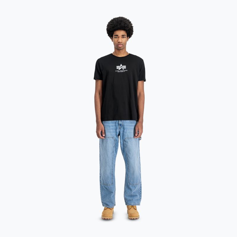 Koszulka męska Alpha Industries Basic Mid Logo black 2