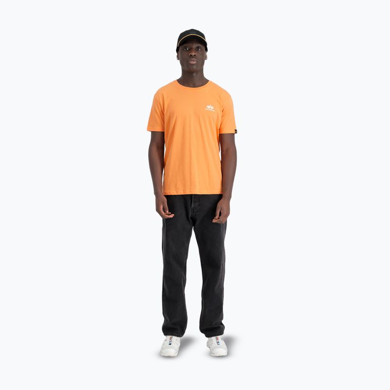 Koszulka męska Alpha Industries Basic Small Logo tangerine 2