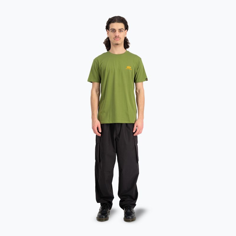 Koszulka męska Alpha Industries Basic Small Logo moss green 2