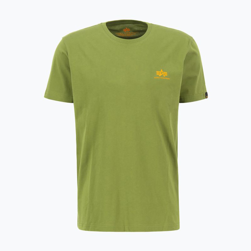 Koszulka męska Alpha Industries Basic Small Logo moss green 3