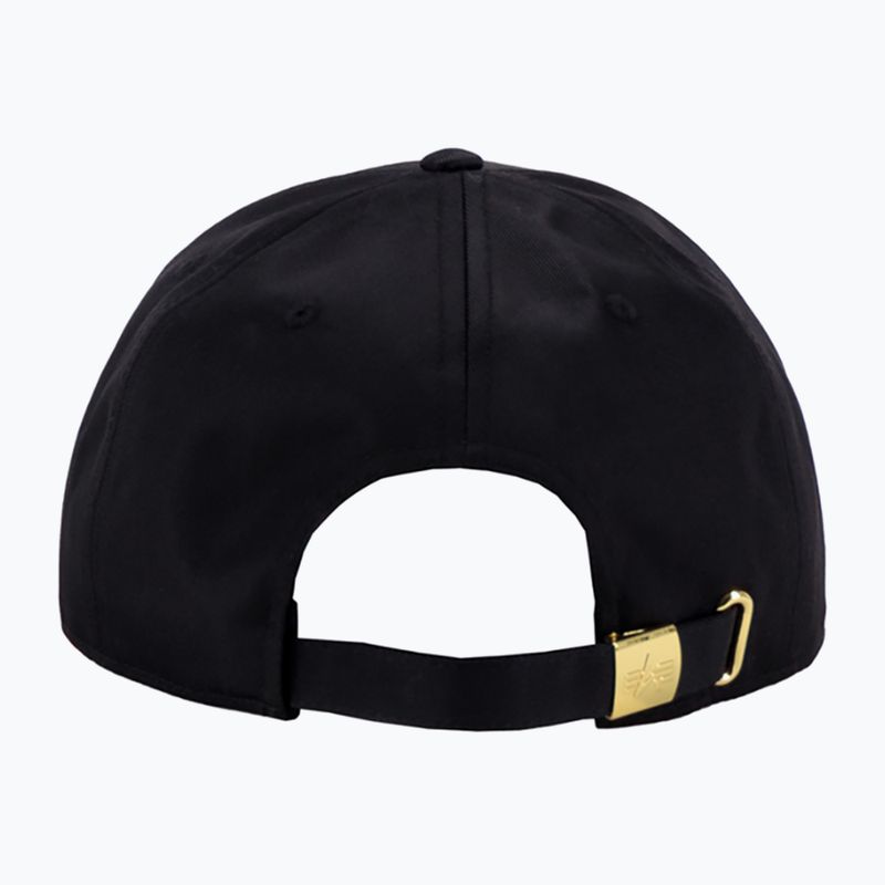 Czapka z daszkiem męska Alpha Industries Metal Label black/shiny gold 2