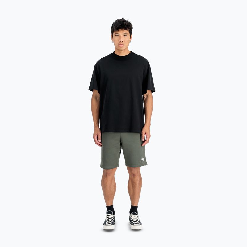 Spodenki męskie Alpha Industries Basic Small Logo II dark olive 2