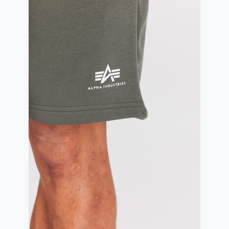 Spodenki męskie Alpha Industries Basic Small Logo II dark olive 6
