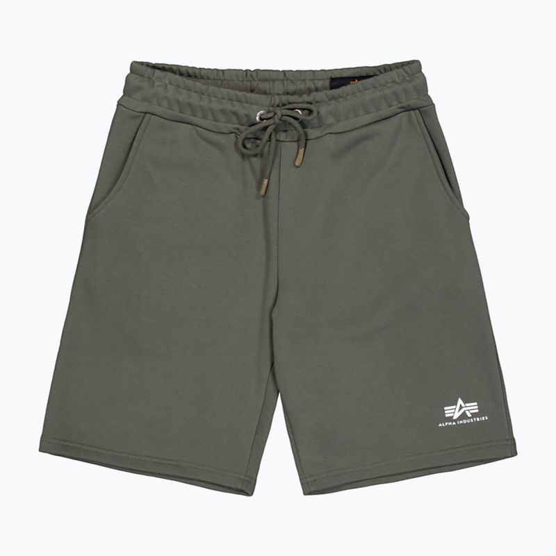 Spodenki męskie Alpha Industries Basic Small Logo II dark olive 8