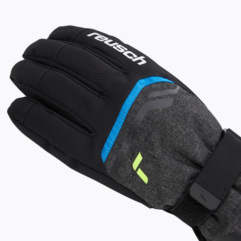 Rękawice narciarskie Reusch Outset R-Tex XT black melange/safety yellow/brilliant blue 5