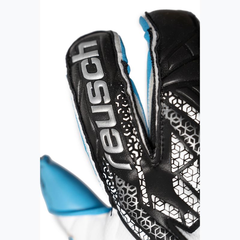 Rękawice bramkarskie Reusch Attrakt Aqua Evolution white/black/aqua blue 5
