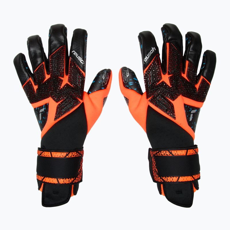 Rękawice bramkarskie Reusch Attrakt Fusion Carbon® 3D black/shocking orange/black 2