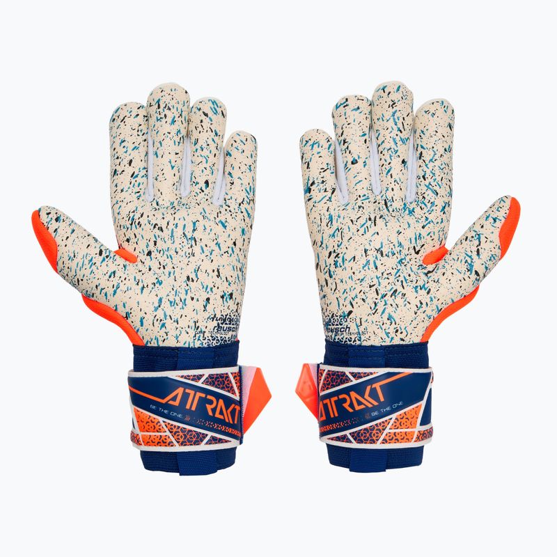 Rękawice bramkarskie Reusch Attrakt Fusion shocking orange/energize blue 3