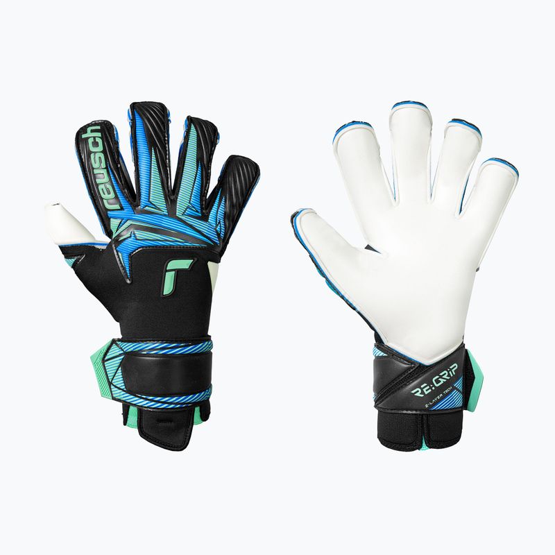 Rękawice bramkarskie Reusch Attrakt RE:GRIP Evolution black/ocean light